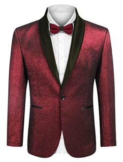 Men's Fashion Suit Jacket Blazer One Button Luxury Weddings Party Dinner Prom Tuxedo Gold Silver