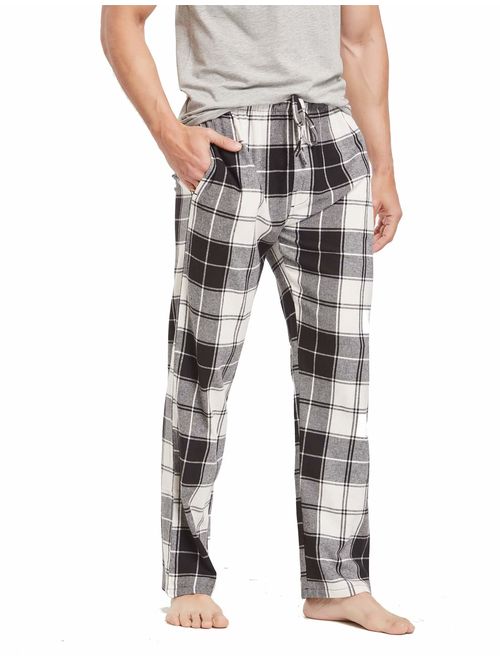 CYZ Men's 100% Cotton Super Soft Flannel Plaid Pajama Pants