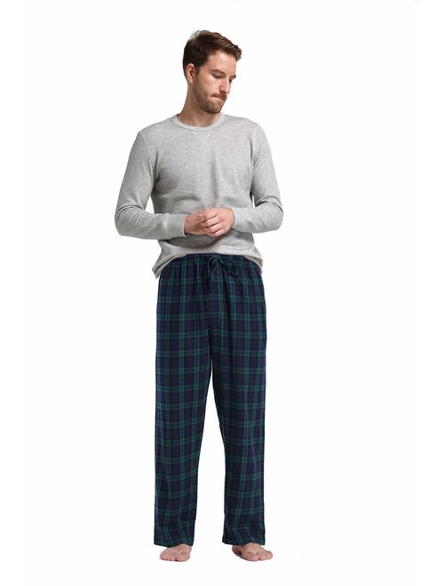 CYZ Men's 100% Cotton Super Soft Flannel Plaid Pajama Pants