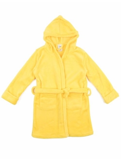 Kids Robe Boys Girls Solid Hooded Fleece Sleep Robe Bathrobe (2 Toddler-16 Years) Variety of Colors