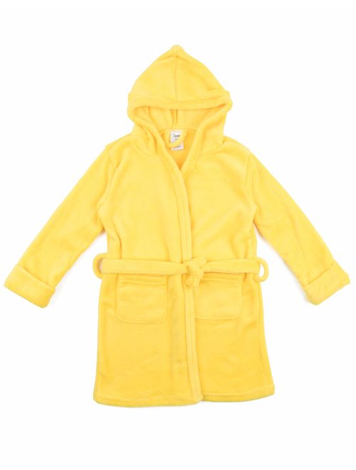 Leveret Kids Robe Boys Girls Solid Hooded Fleece Sleep Robe Bathrobe (2 Toddler-16 Years) Variety of Colors