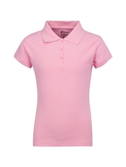 Premium Short Sleeves Girls Polo Shirts - ScotchGuard Treated, Stain Resistant