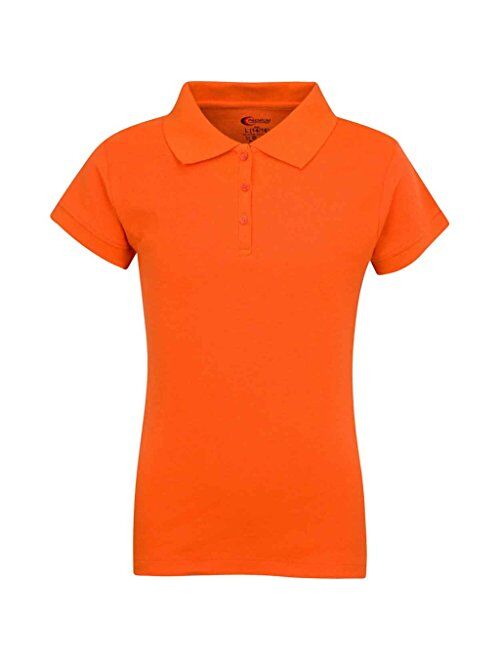 Premium Short Sleeves Girls Polo Shirts - ScotchGuard Treated, Stain Resistant