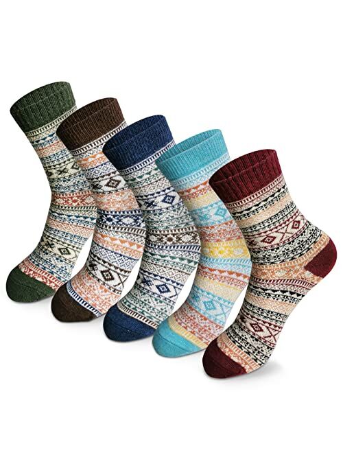 MORECOO Women's Winter Socks Gift Box Free Size Thick Wool Soft Warm Casual Socks for Women Socks