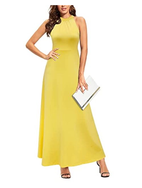 STYLEWORD Women's Off Shoulder Elegant Maxi Long Dress