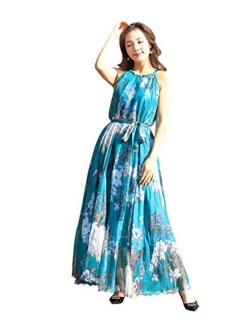 MedeShe Chiffon Floral Holiday Beach Bridesmaid Maxi Dress Sundress