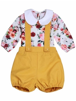 Baby Girl Clothes Long Sleeve Hoodie Sweatshirt Floral Pants with Headband Outfit Sets