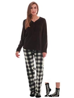 Just Love Women's Ultra-Soft Pajama Pant Set with Matching Fuzzy Socks