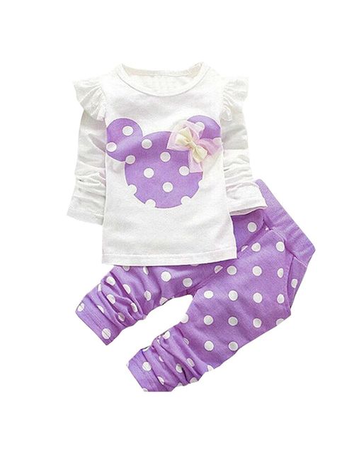 Baby Girl Clothes Infant Outfits Set 2 Pieces Long Sleeved Tops + Pants