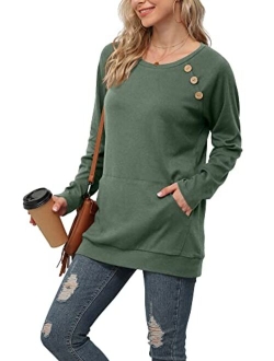 Yincro Women's Casual Long Sleeve Tunic Tops Fall Tshirt Blouses