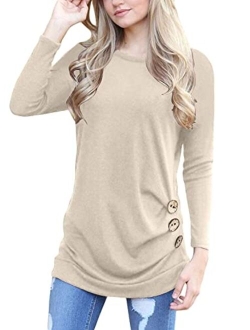 Yincro Women's Casual Long Sleeve Tunic Tops Fall Tshirt Blouses