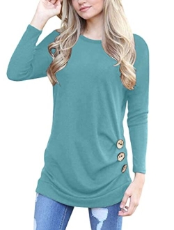 Yincro Women's Casual Long Sleeve Tunic Tops Fall Tshirt Blouses