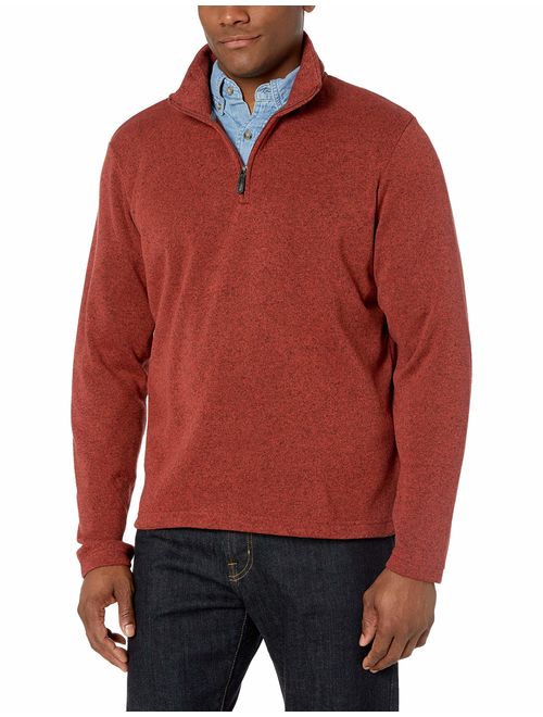 Wrangler Authentics Men's Fleece Quarter Zip Sweater