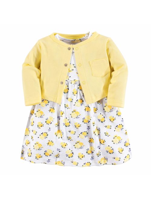 Luvable Friends Baby and Toddler Girl Dress and Cardigan