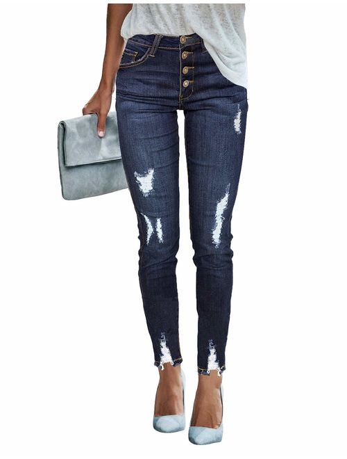 GALMINT Women's Juniors High Rise Irresistible Jegging Pull-On Stretch Skinny Jeans