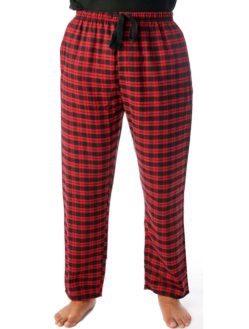 #followme Men's Flannel Pajamas - Plaid Pajama Pants for Men - Lounge & Sleep PJ Bottoms