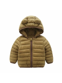 CECORC Winter Coats for Kids with Hoods (Padded) Light Puffer Jacket for Baby Boys Girls, Infants, Toddlers
