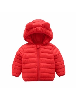 CECORC Winter Coats for Kids with Hoods (Padded) Light Puffer Jacket for Baby Boys Girls, Infants, Toddlers