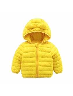 CECORC Winter Coats for Kids with Hoods (Padded) Light Puffer Jacket for Baby Boys Girls, Infants, Toddlers