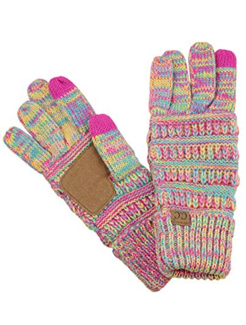 C.C Unisex Cable Knit Winter Warm Anti-Slip Touchscreen Texting Gloves