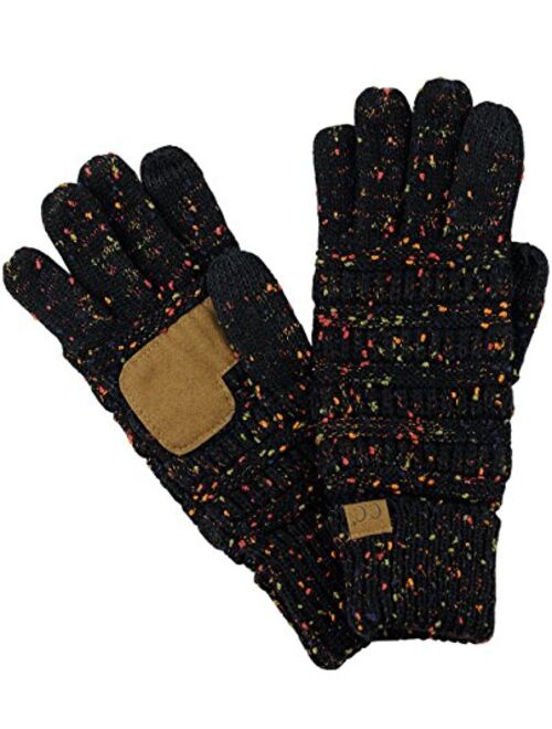 C.C Unisex Cable Knit Winter Warm Anti-Slip Touchscreen Texting Gloves