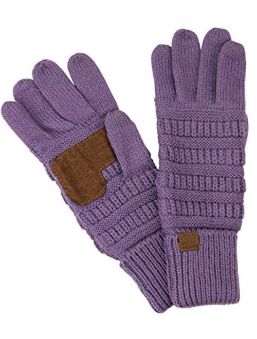 C.C Unisex Cable Knit Winter Warm Anti-Slip Touchscreen Texting Gloves