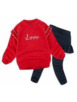 BomDeals Adorable Cute Toddler Baby Girls Clothes Set,Long Sleeve T-Shirt +Pants Outfit