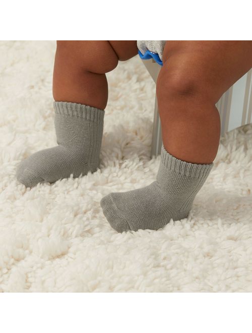 Fruit of the Loom Baby 14-Pack Grow & Fit Flex Zones Cotton Stretch Socks - Unisex, Girls, Boys