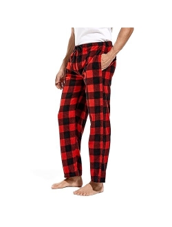 DG Hill 3 Pack Plaid Mens Pajama Pants Set Bottoms Fleece Lounge Sleepwear PJs with Pockets Microfleece