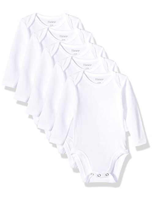 Hanes Ultimate Baby Flexy 5 Pack Long Sleeve Bodysuits