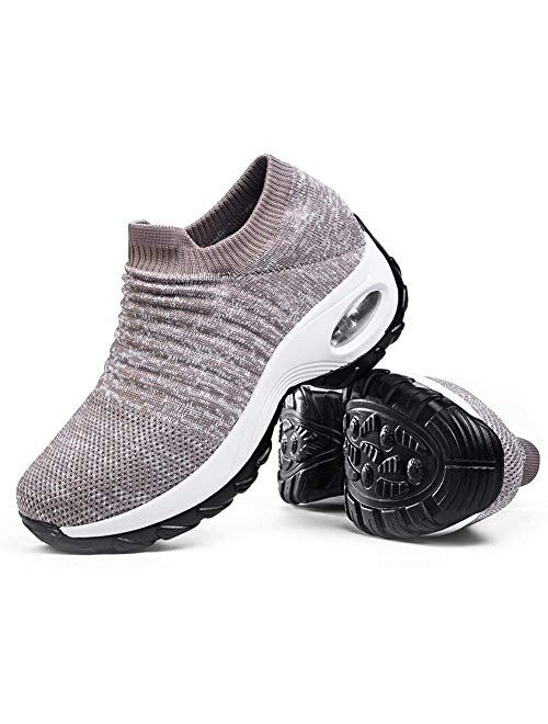 Slow Man Store Mesh Slip On Walking Shoes Sock Sneakers