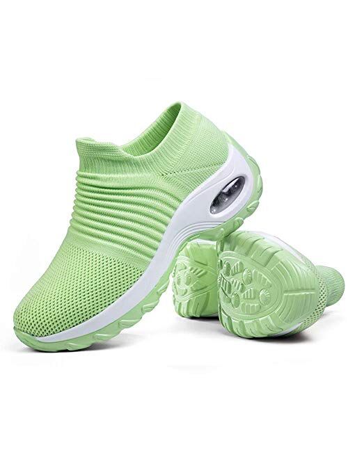 Slow Man Store Mesh Slip On Walking Shoes Sock Sneakers