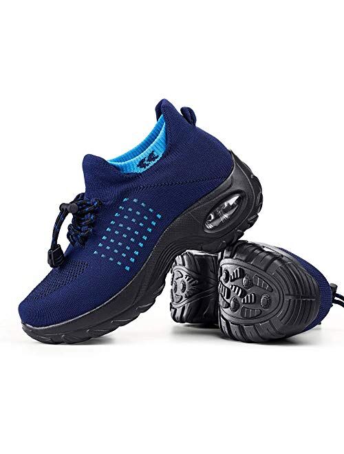 Slow Man Store Mesh Slip On Walking Shoes Sock Sneakers