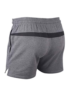 Workout Shorts With Pockets for Men French Terry Cotton 3 5 7 Inch Bodybuilding Clothing