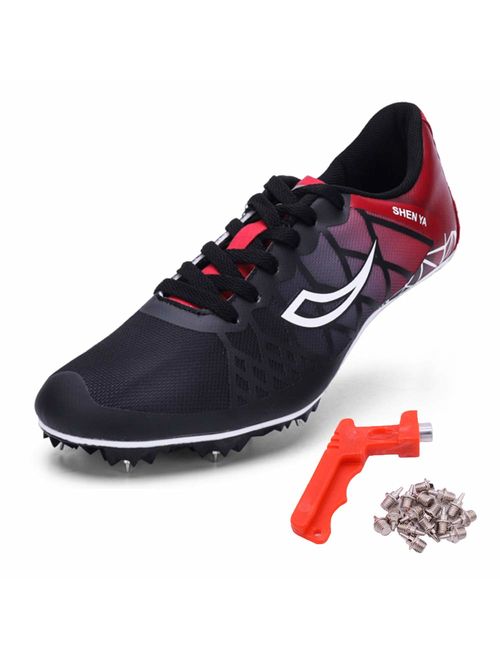 Ifrich Mens Womens Boys Girls Spikes Athletics Racing Running Shoes Track and Field Sneaker ...