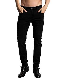 Slim Fit Jeans, Men's Younger-Looking Fashionable Colorful Super Comfy Stretch Skinny Fit Denim Jeans...