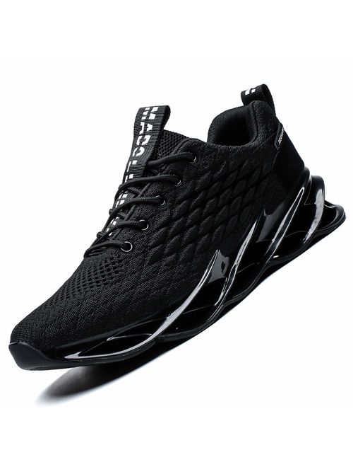 Vooncosir Mens Running Shoes Breathable Walking Blade Non Slip Athletic Tennis Shoes Lightweight Fashion Sneakers