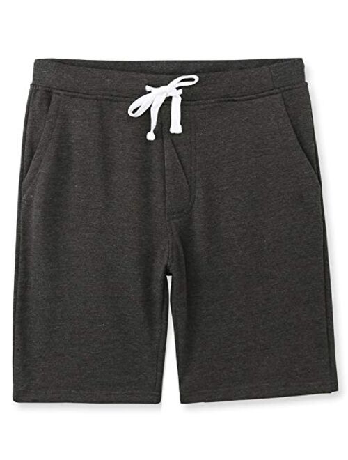 HETHCODE Men's Casual Classic Fit Cotton Elastic Jogger Gym Shorts