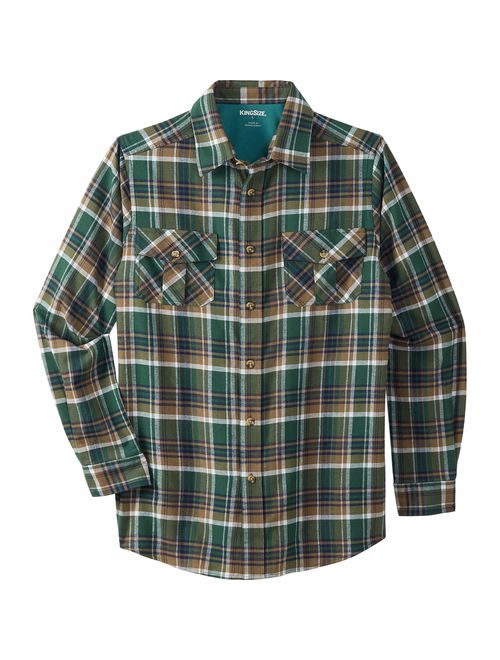 KingSize Men's Big and Tall Plaid Flannel Shirt