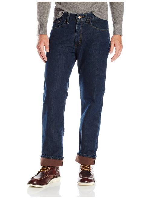 Buy Lee Men's Fleece and Flannel Lined Relaxed-Fit Straight-Leg Jeans ...