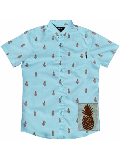 M MOLOKAI SURF Official Molokai Button up Slim Fit Hawaiian Short Sleeve Shirts