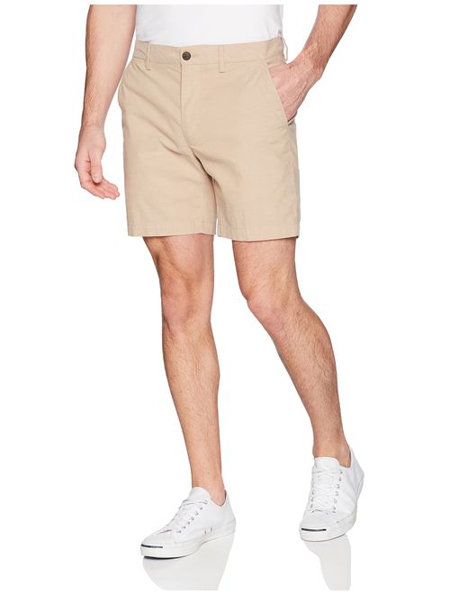 Amazon Brand - Goodthreads Men's 7 Cotton Solid Relaxed Fit Short