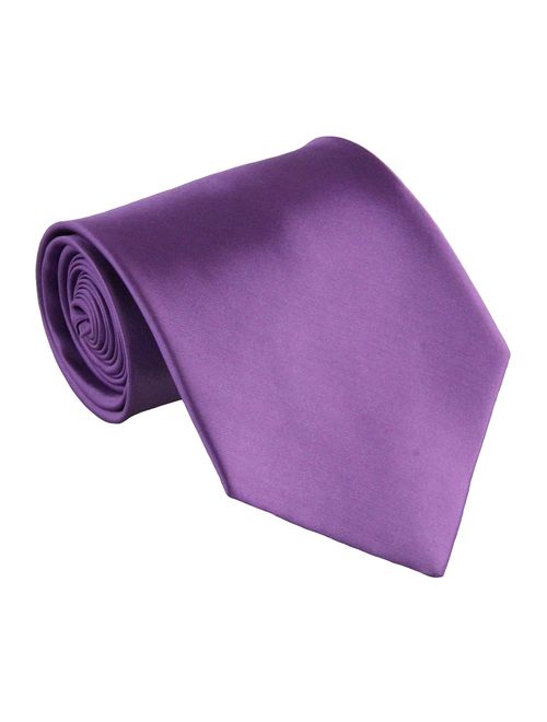 Soophen Mens Necktie 3.75" Tie Solid Color Ties