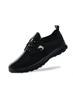 VIPMY Men's Walking Shoes Lightweight Sneakers Mesh Breathable Running Shoes Casual Athletic Fitness Shoes