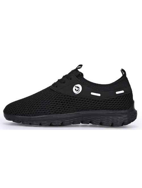 VIPMY Men's Walking Shoes Lightweight Sneakers Mesh Breathable Running Shoes Casual Athletic Fitness Shoes