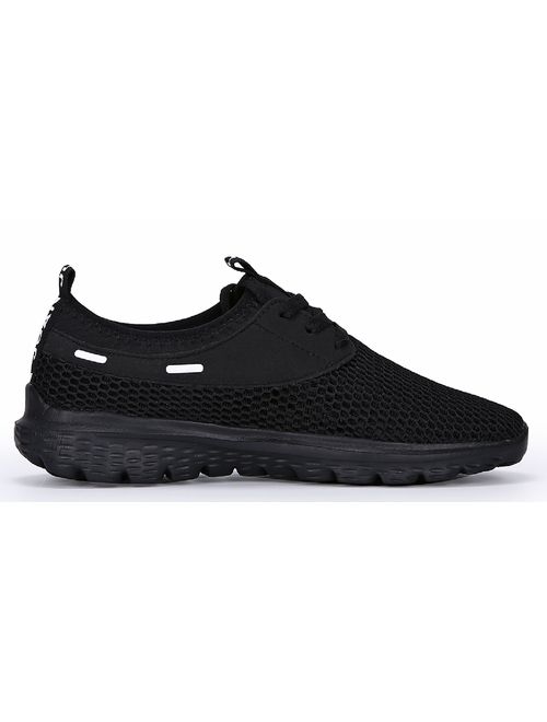 VIPMY Men's Walking Shoes Lightweight Sneakers Mesh Breathable Running Shoes Casual Athletic Fitness Shoes