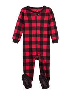 Fleece Baby Boys Girls Footed Pajamas Sleeper Kids & Toddler Christmas Pajamas (3 Months-5 Toddler)