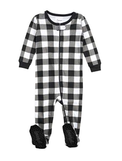 Fleece Baby Boys Girls Footed Pajamas Sleeper Kids & Toddler Christmas Pajamas (3 Months-5 Toddler)