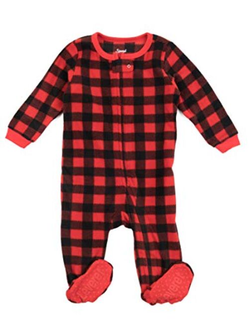 Leveret Fleece Baby Boys Girls Footed Pajamas Sleeper Kids & Toddler Christmas Pajamas (3 Months-5 Toddler)