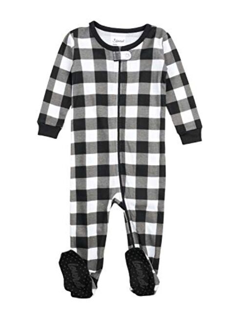 Leveret Fleece Baby Boys Girls Footed Pajamas Sleeper Kids & Toddler Christmas Pajamas (3 Months-5 Toddler)